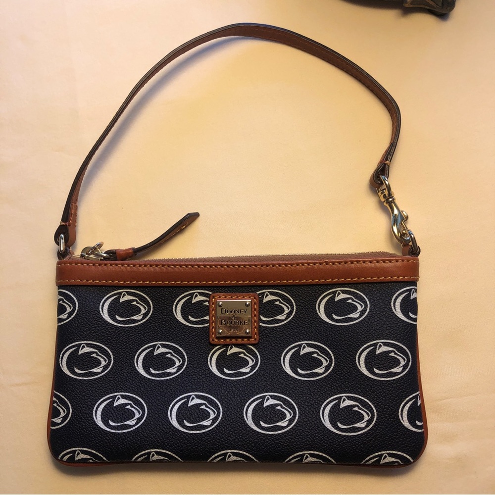 Dooney & Bourke - Penn State navy blue wristlet / clutch / small purse
